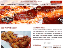 Tablet Screenshot of delinewspizza.com